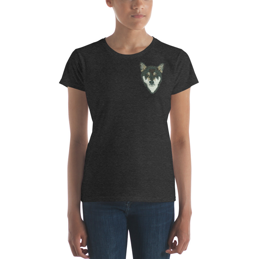 Custom Pet Embroidery - Women's T-Shirt (NEXT-DAY prod. avail. at checkout) (Dog or Cat only)
